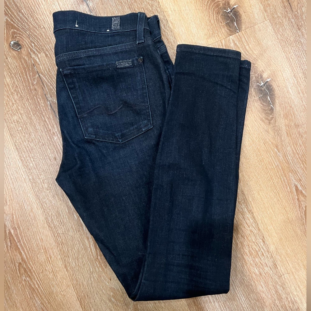 7 For All Man Kind Gwenevere Ankle Skinny Mid Rise Jean